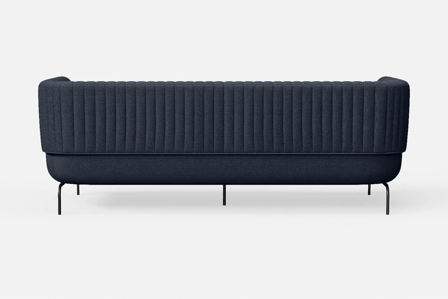 Jackson 3 Seater Sofa Dark Blue Linen Fabric