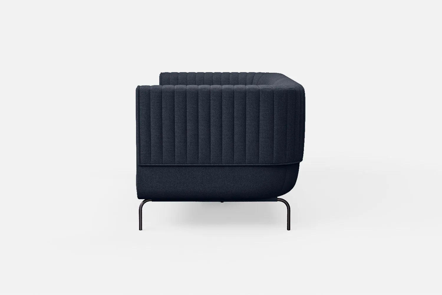 Jackson 3 Seater Sofa Dark Blue Linen Fabric