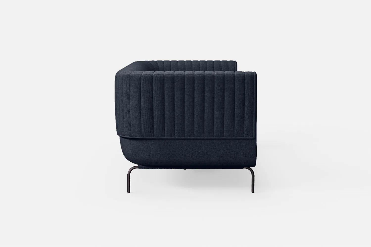 Jackson 3 Seater Sofa Dark Blue Linen Fabric
