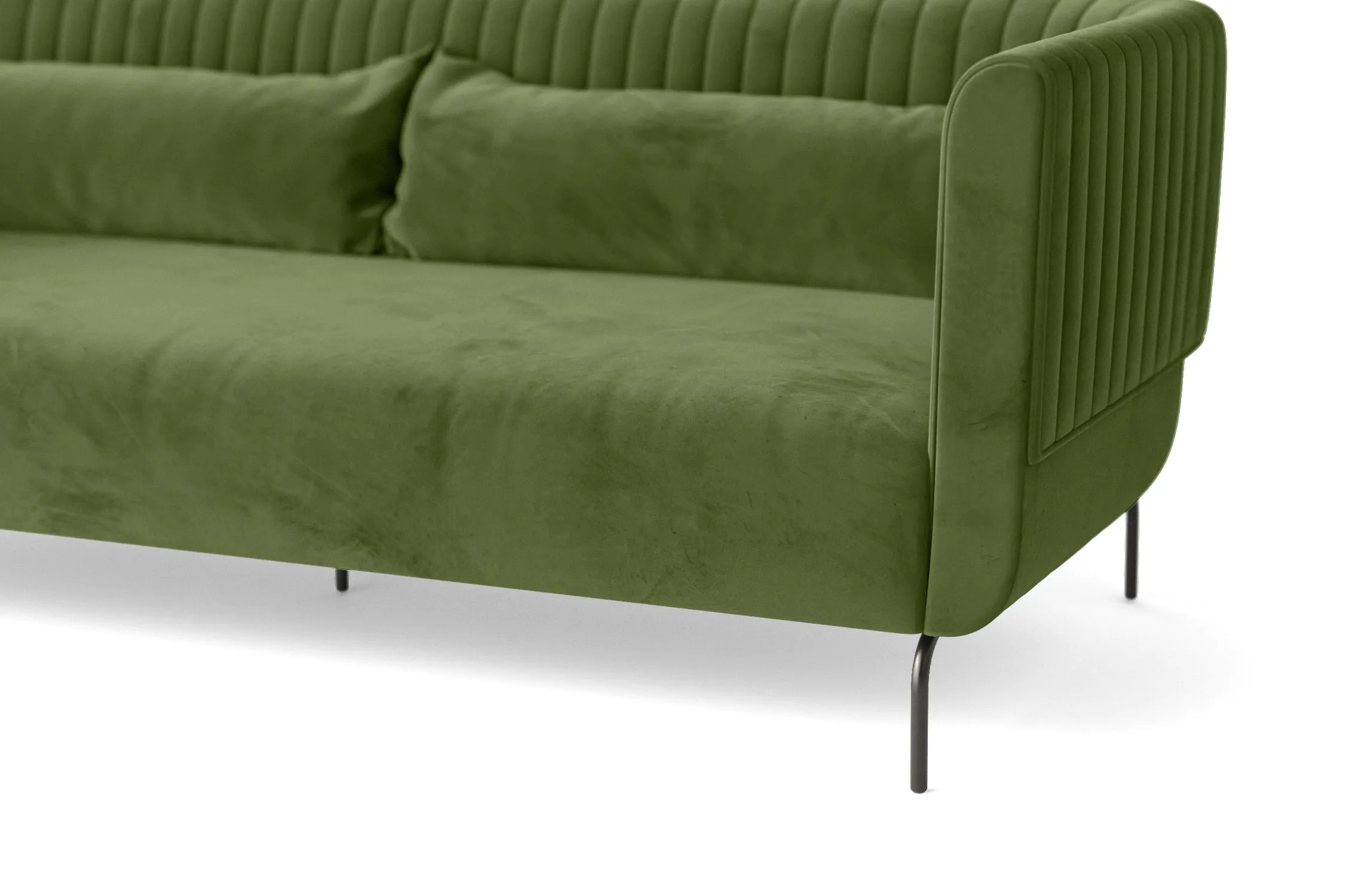Jackson 3 Seater Sofa Lime Velvet
