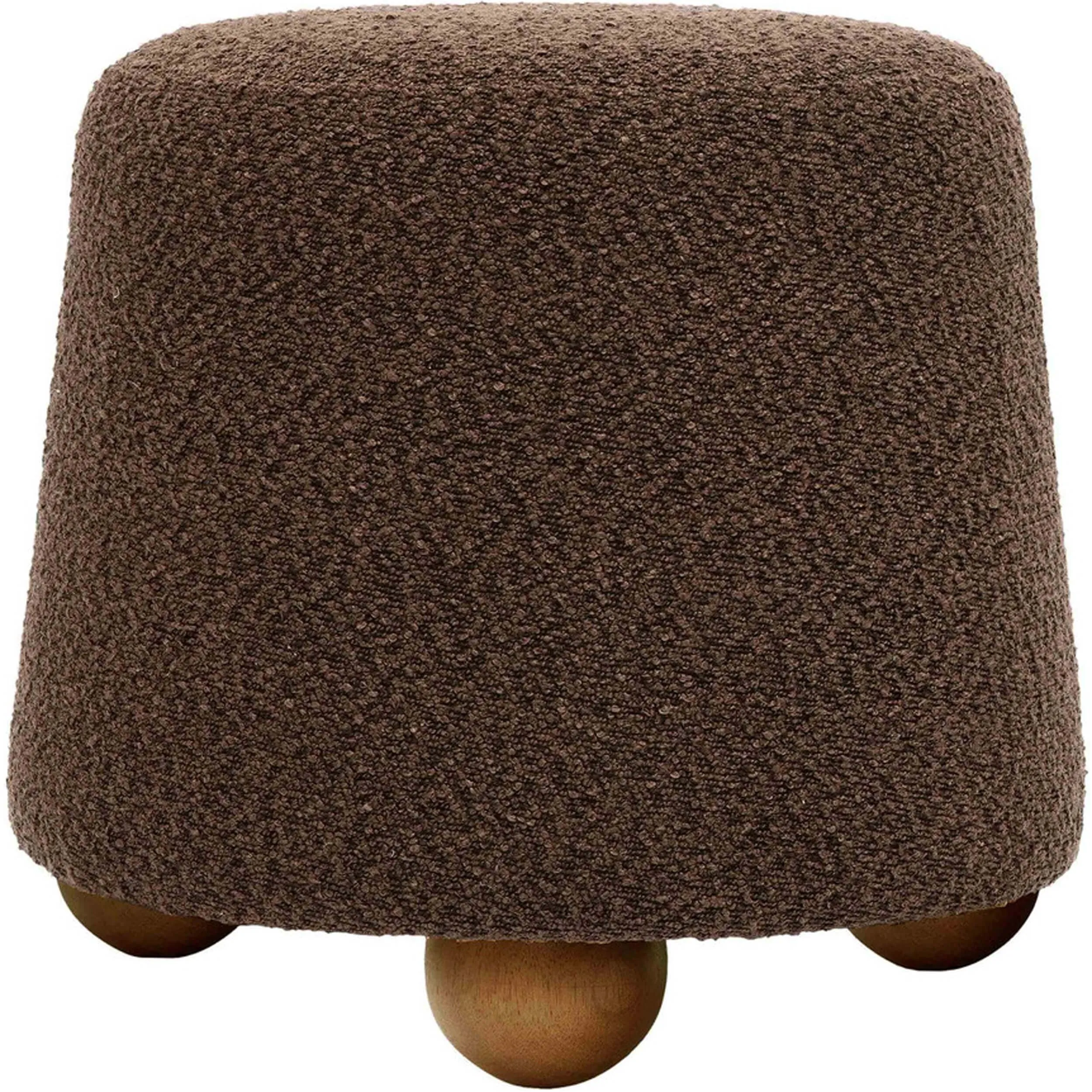 Jaine Boucle Stool, Chocolate Brown