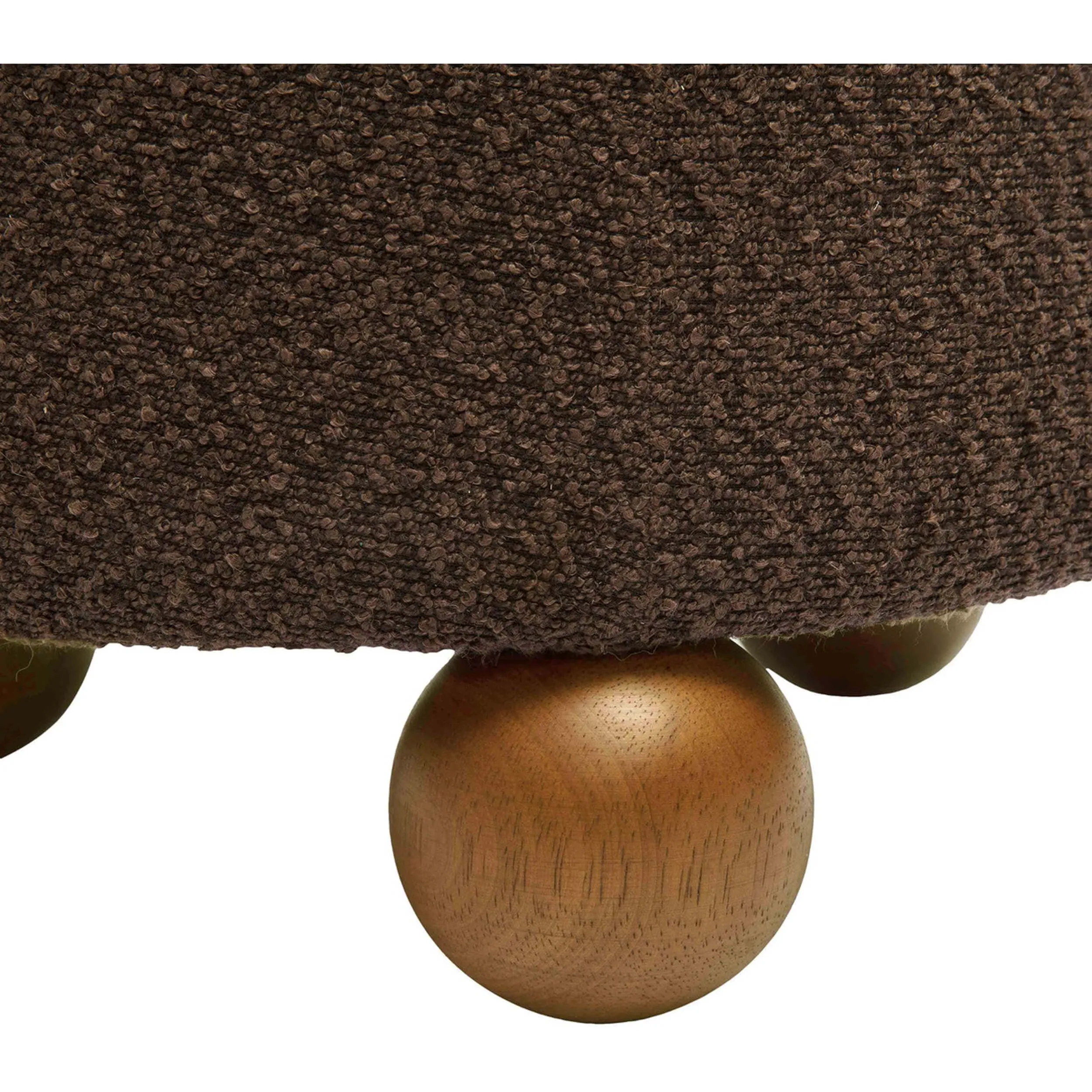 Jaine Boucle Stool, Chocolate Brown