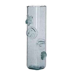 Large Blue Vase with Shells