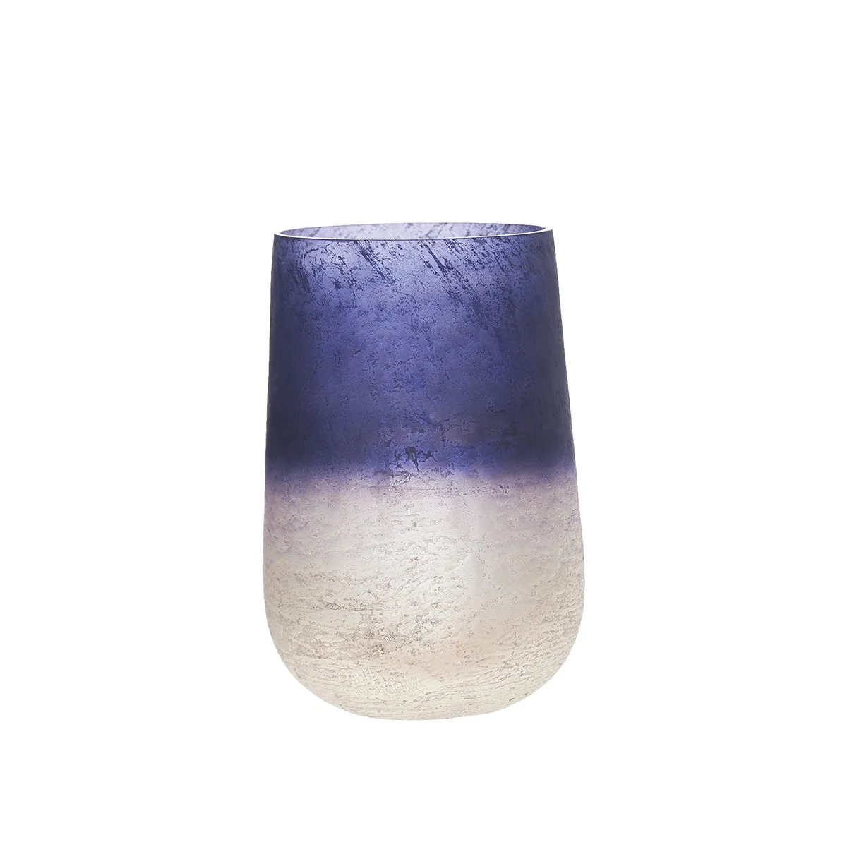 Large Navy Glass Vase