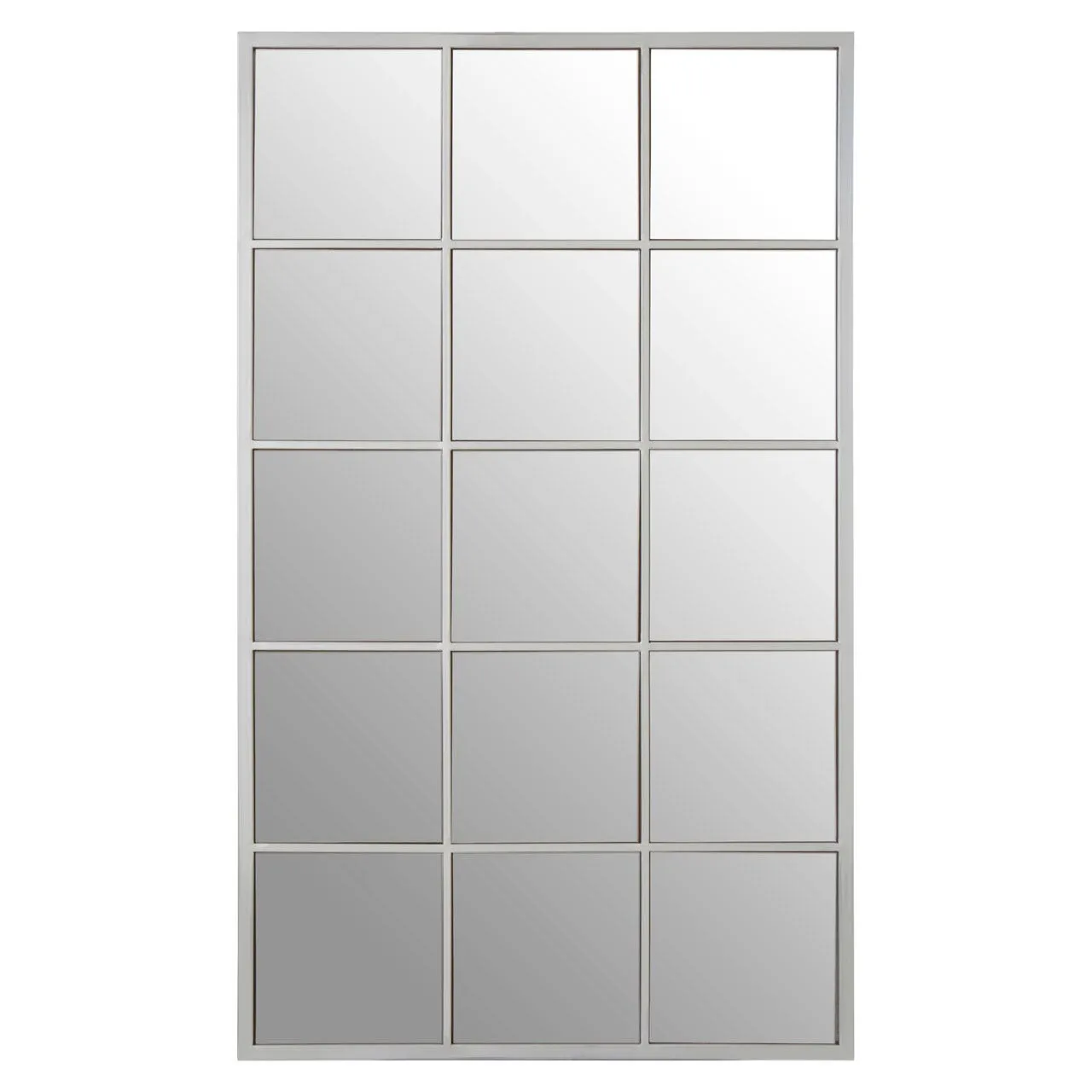 Large Rectangular Wall Grid Mirror