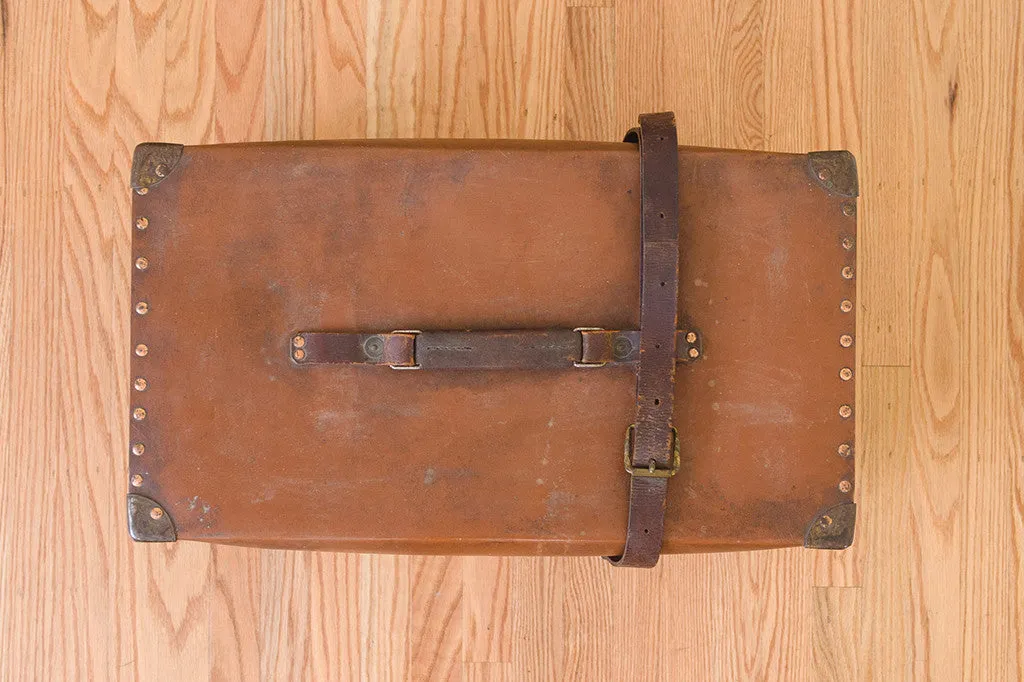 Leather Trunk Side Table