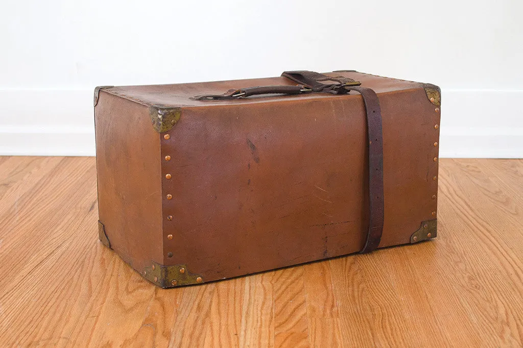 Leather Trunk Side Table