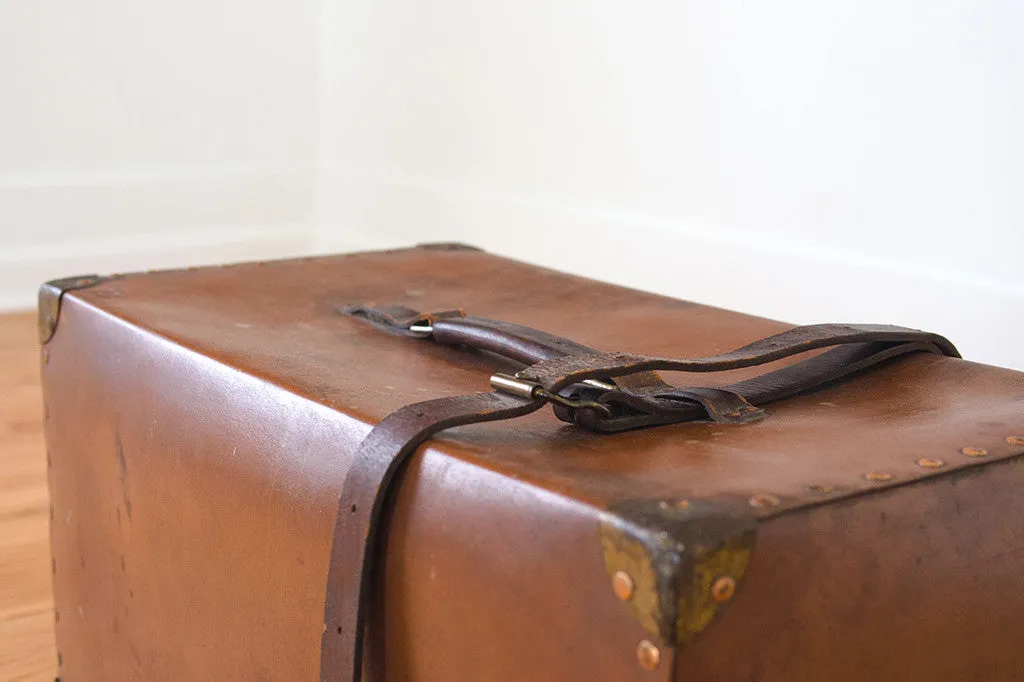Leather Trunk Side Table