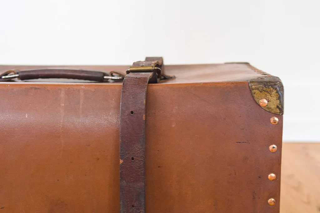 Leather Trunk Side Table
