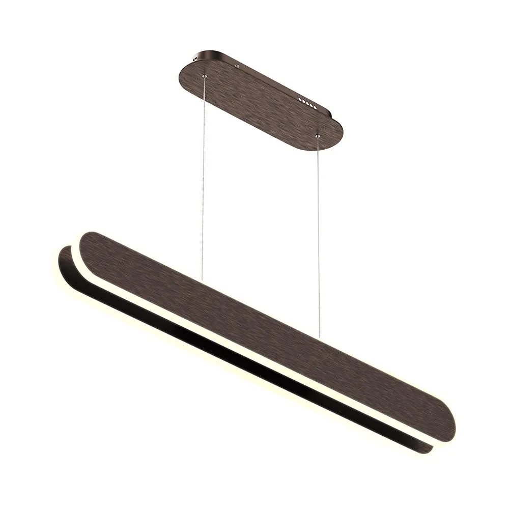 LED Pendant Light Fixture, Dimmable, 3000K (Warm White), Brushed Brown (P2171-900)
