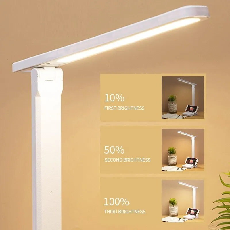 LED Table Lamp - USB Chargeable with Dimmable Features