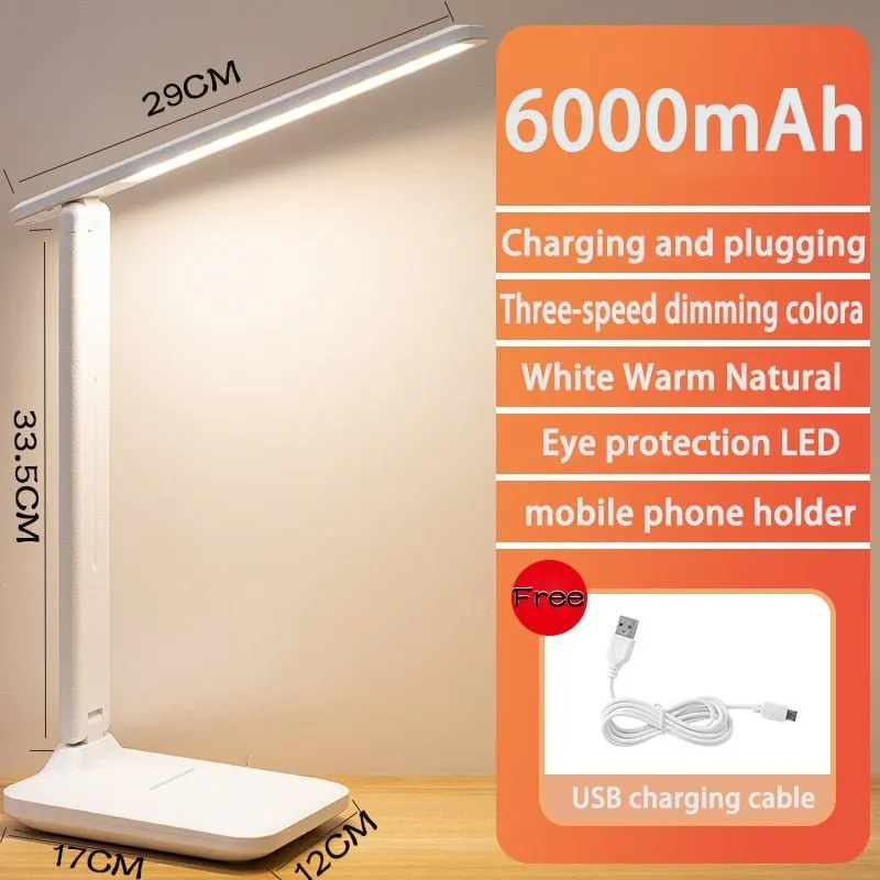 LED Table Lamp - USB Chargeable with Dimmable Features