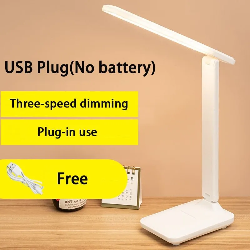 LED Table Lamp - USB Chargeable with Dimmable Features