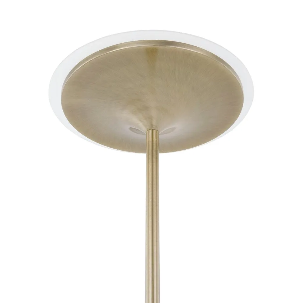 Leipzig LED Torchiere in Antique Brass