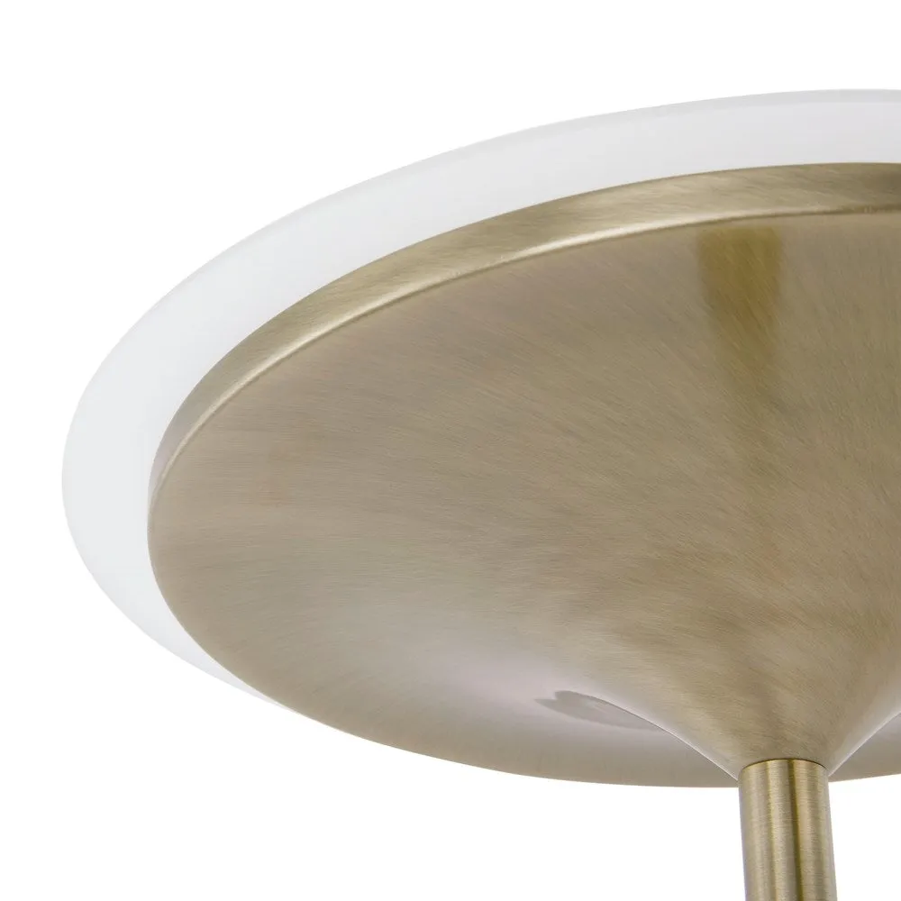 Leipzig LED Torchiere in Antique Brass