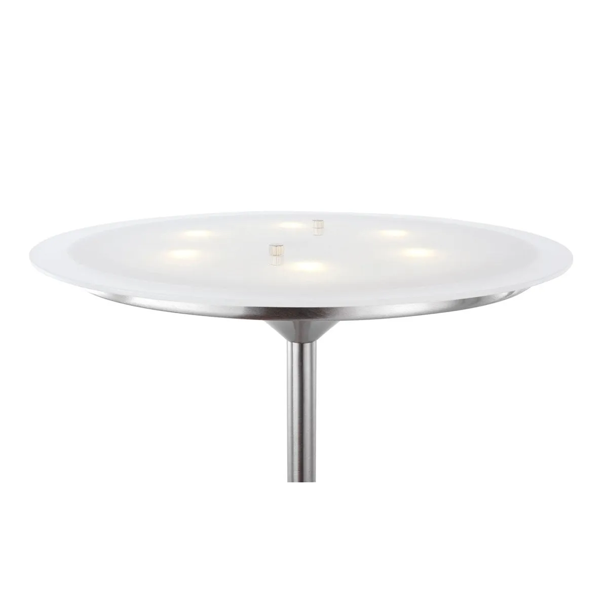 Leipzig LED Torchiere in Satin Nickel