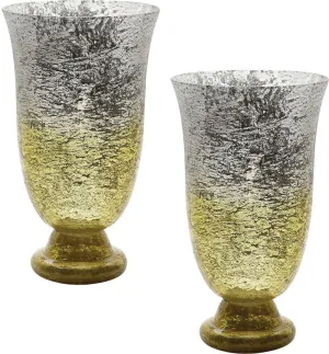 Lemon Ombre Flared Vase - (Set of 2)