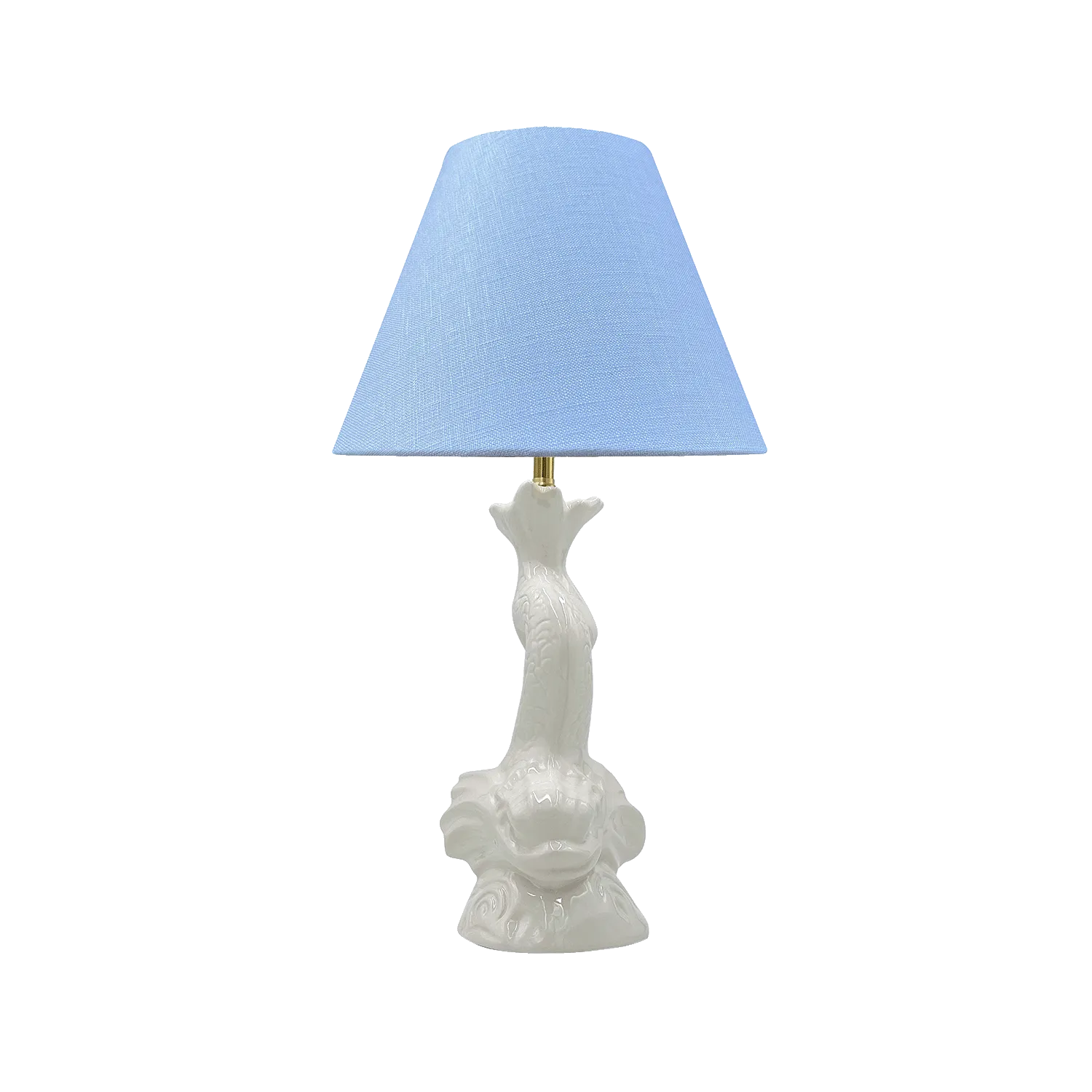 Light Blue Empire Linen Lampshade
