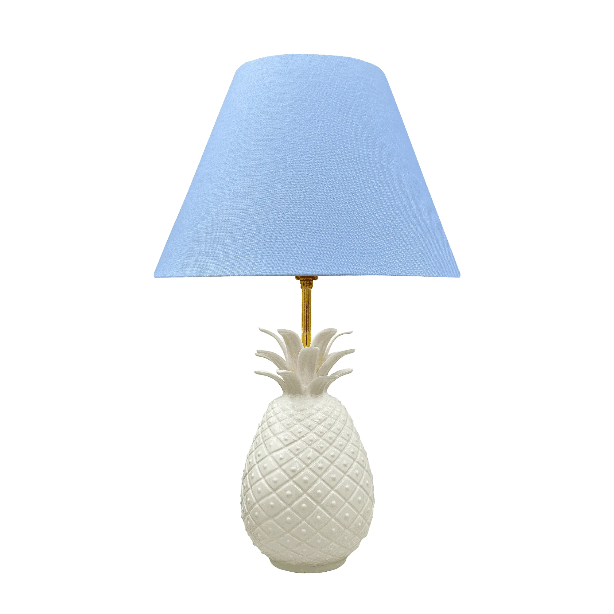 Light Blue Empire Linen Lampshade