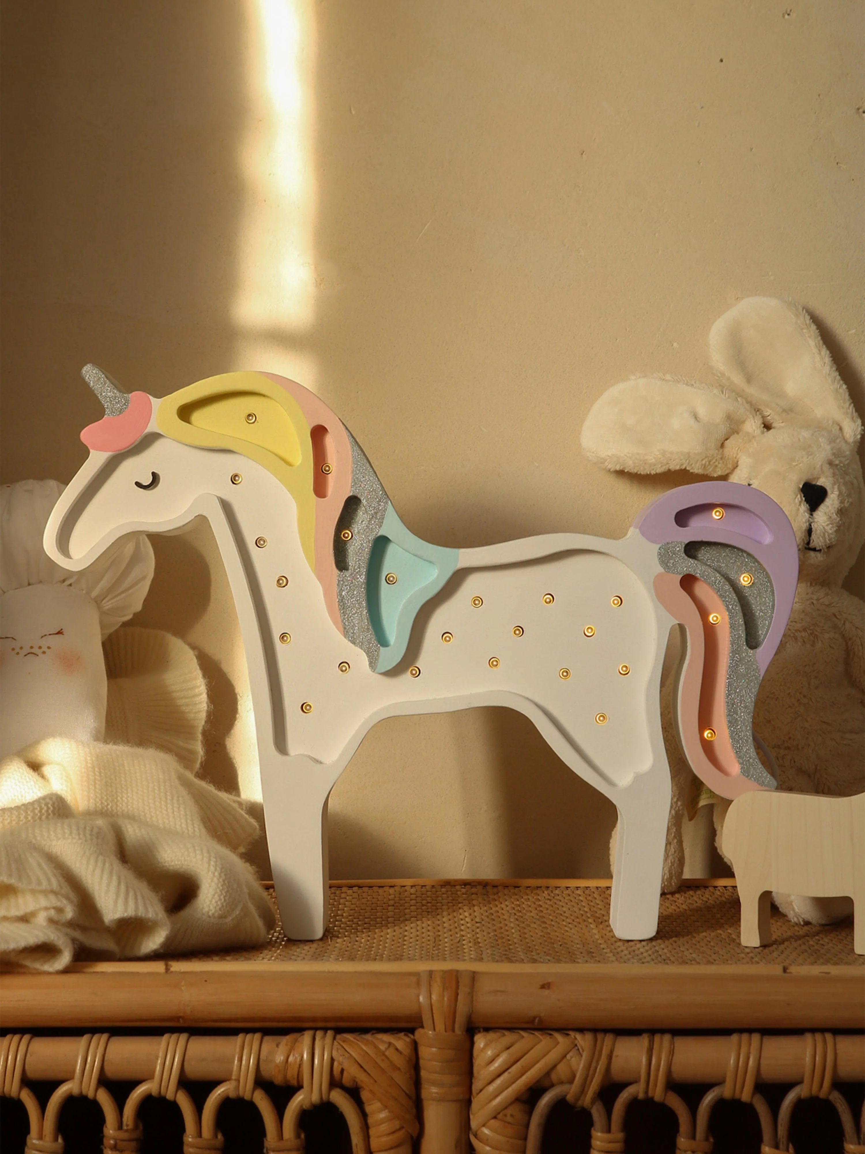 Little Lights Unicorn Lamp in White (30x38x5.5 cm)