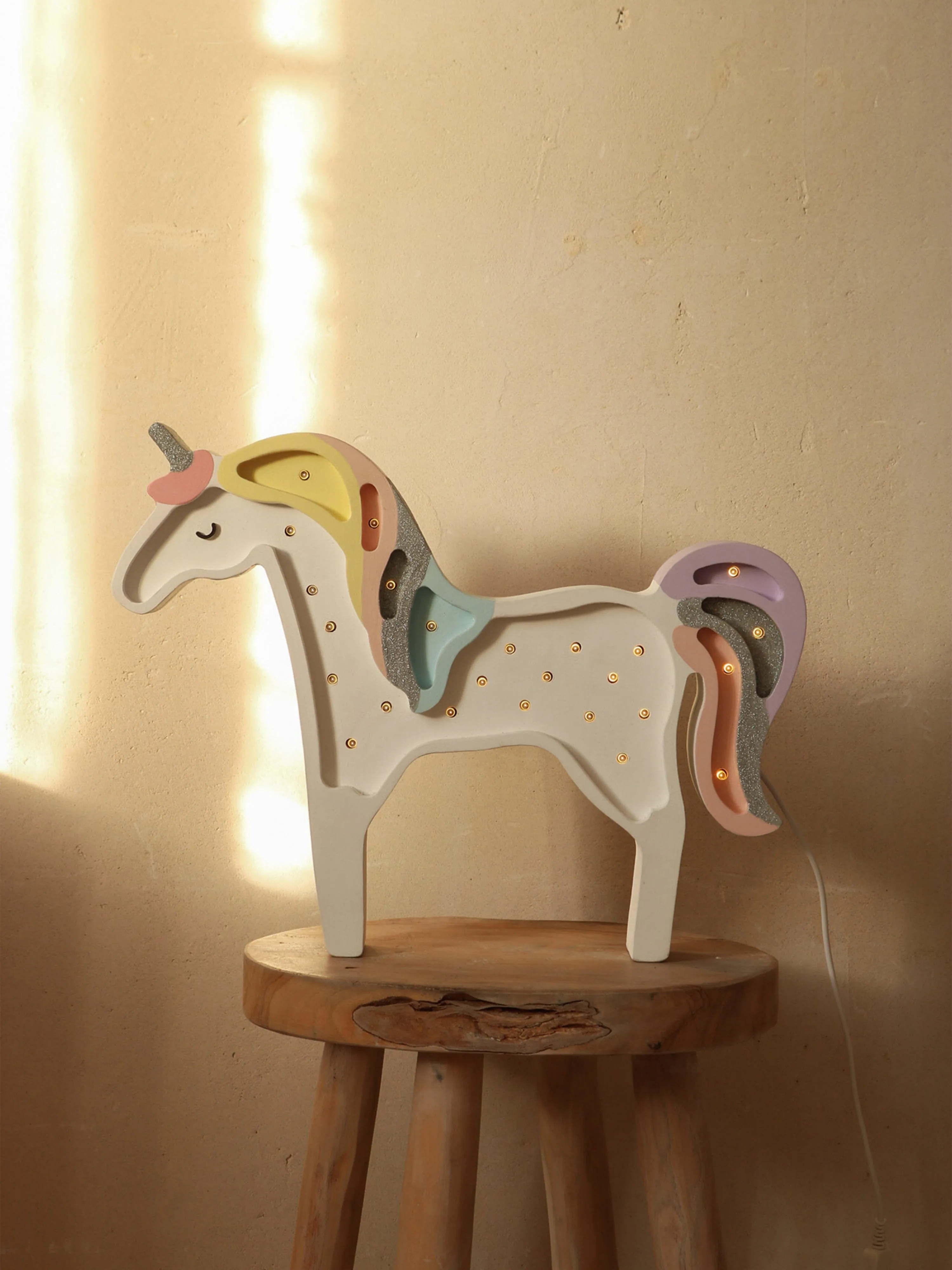 Little Lights Unicorn Lamp in White (30x38x5.5 cm)