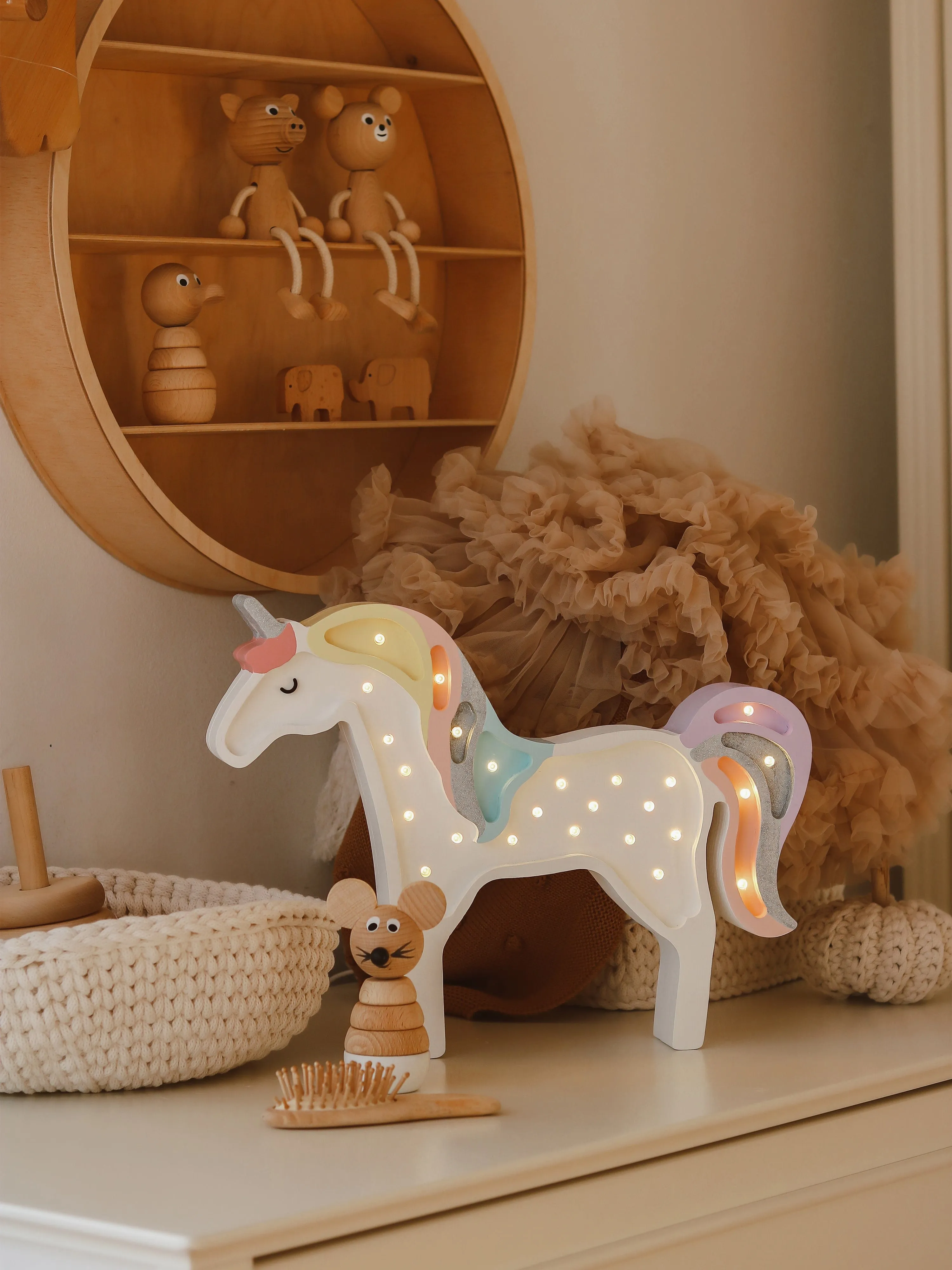 Little Lights Unicorn Lamp in White (30x38x5.5 cm)