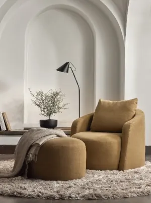 LUPIN ARM 1 SEATER LIGHT GREY in stock