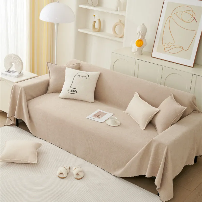 Mabel Chenille Reversible Blanket Sofa Cover