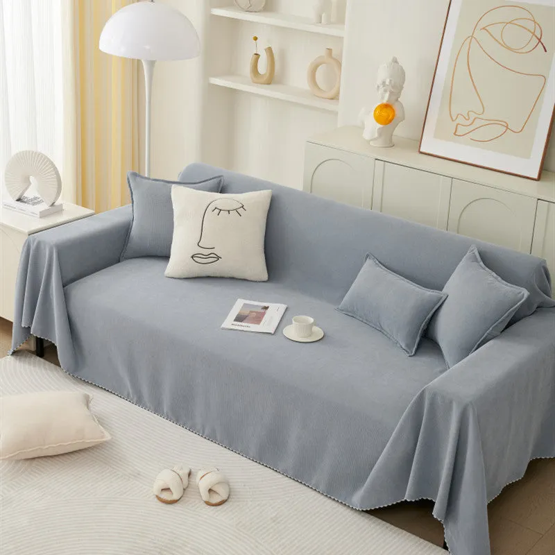 Mabel Chenille Reversible Blanket Sofa Cover
