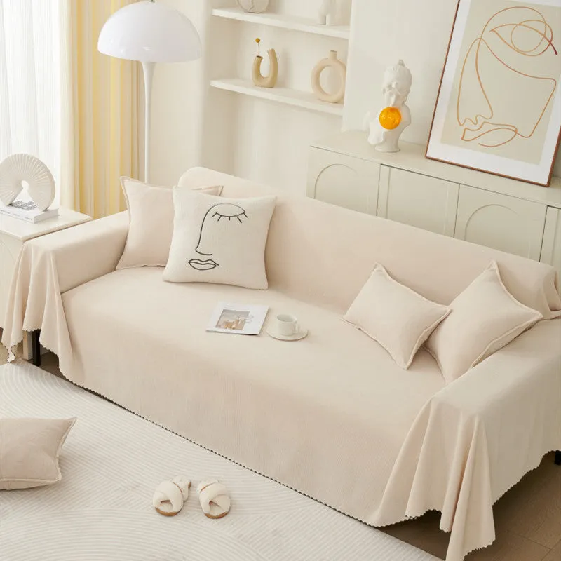 Mabel Chenille Reversible Blanket Sofa Cover