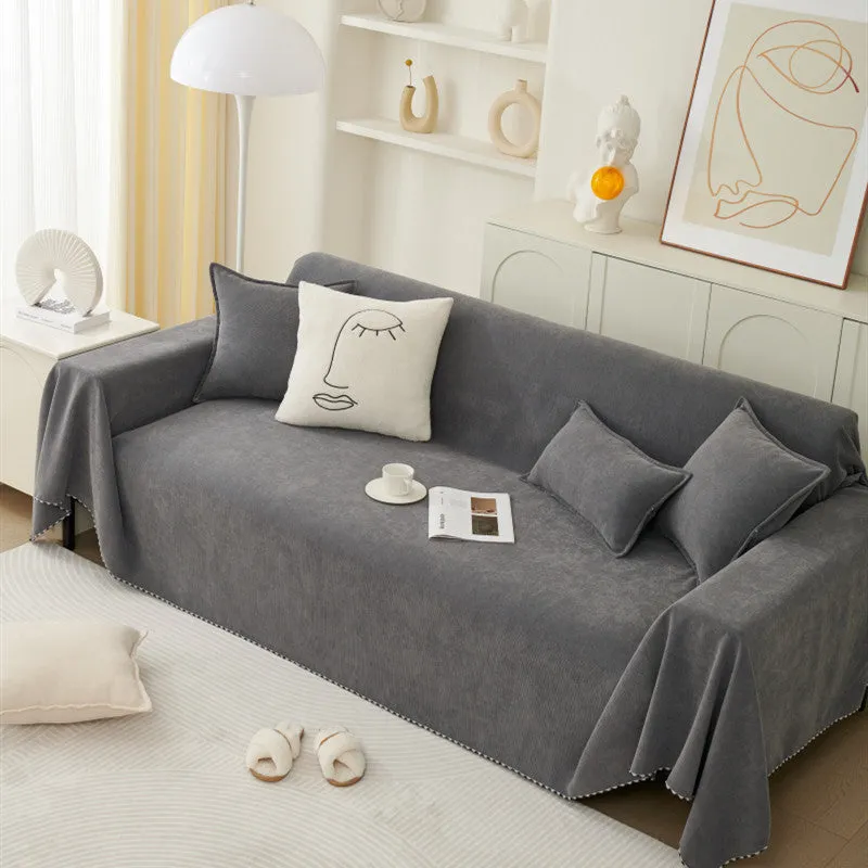 Mabel Chenille Reversible Blanket Sofa Cover