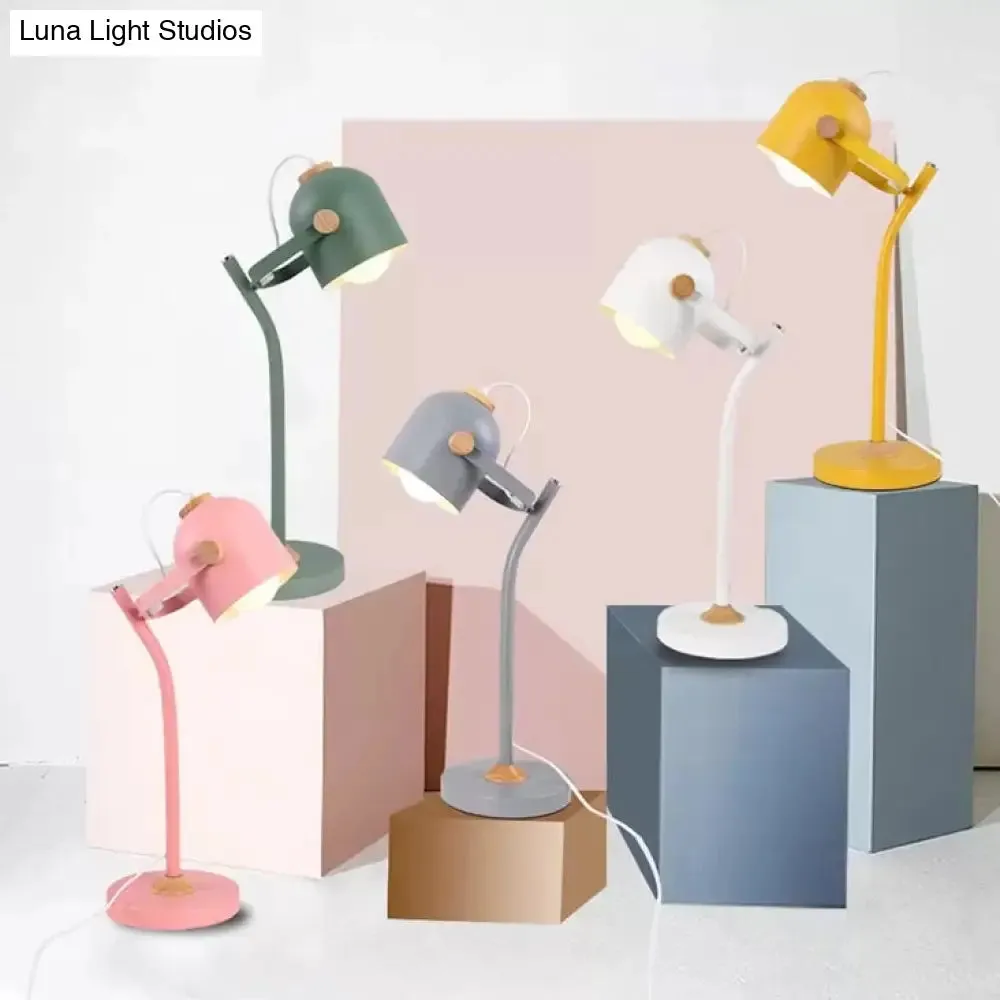 Macaron Desk Light: Stylish and Rotatable, Metal Reading Light for Study Room