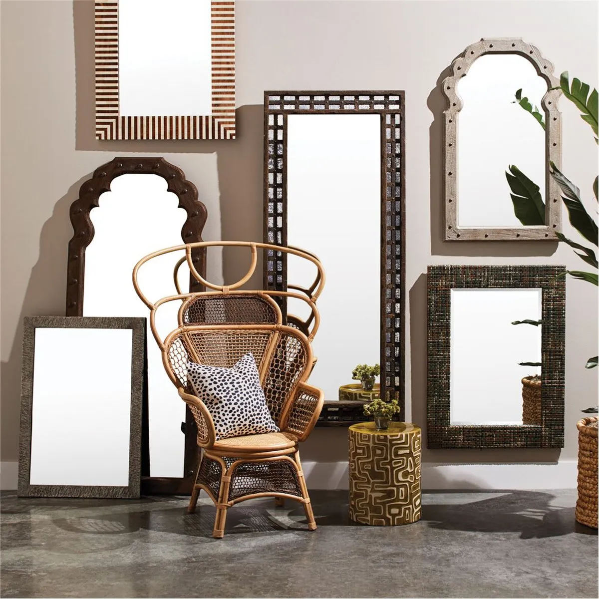 Made Goods Kearney 44-Inch Medieval Style Mirror