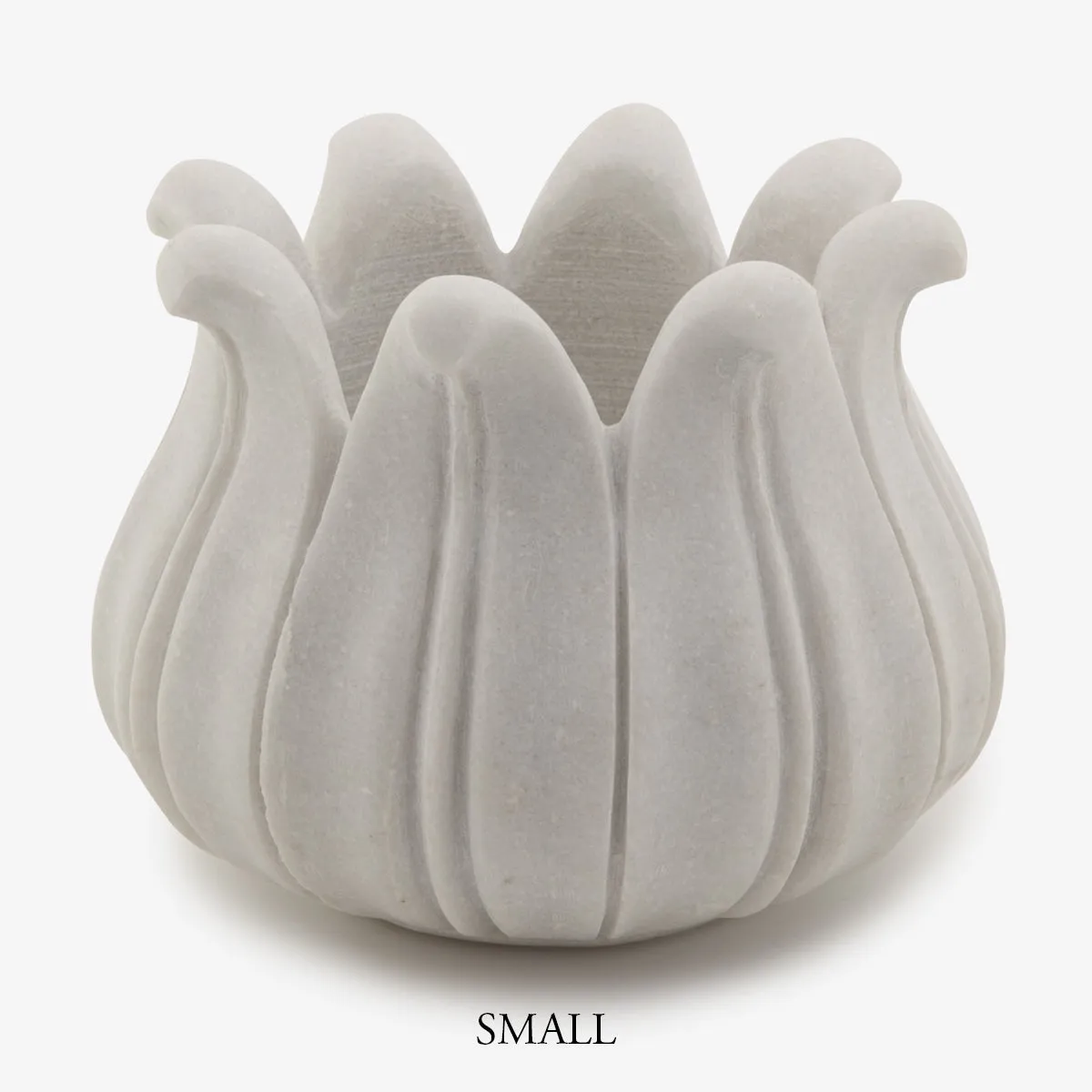 Marble Lotus Vases