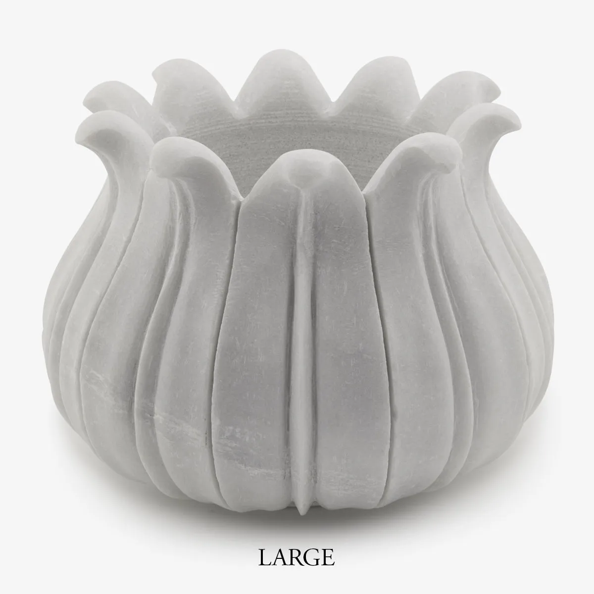 Marble Lotus Vases