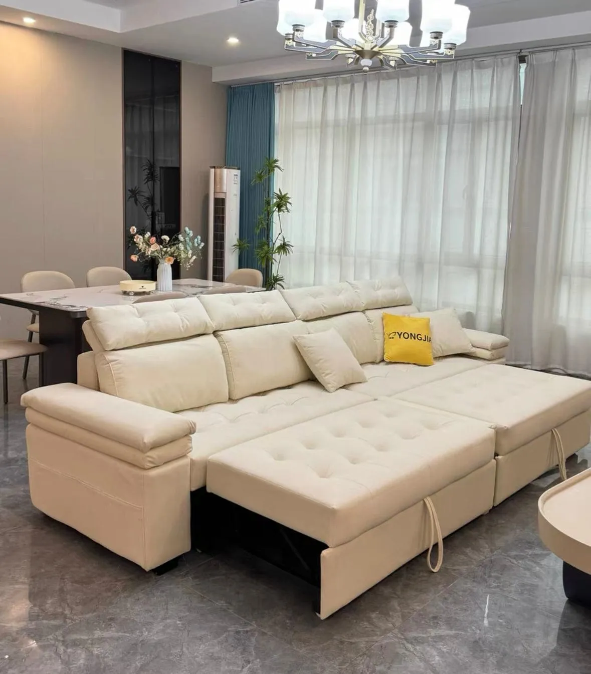 Marius Scratch Resistant Storage Sofa Bed