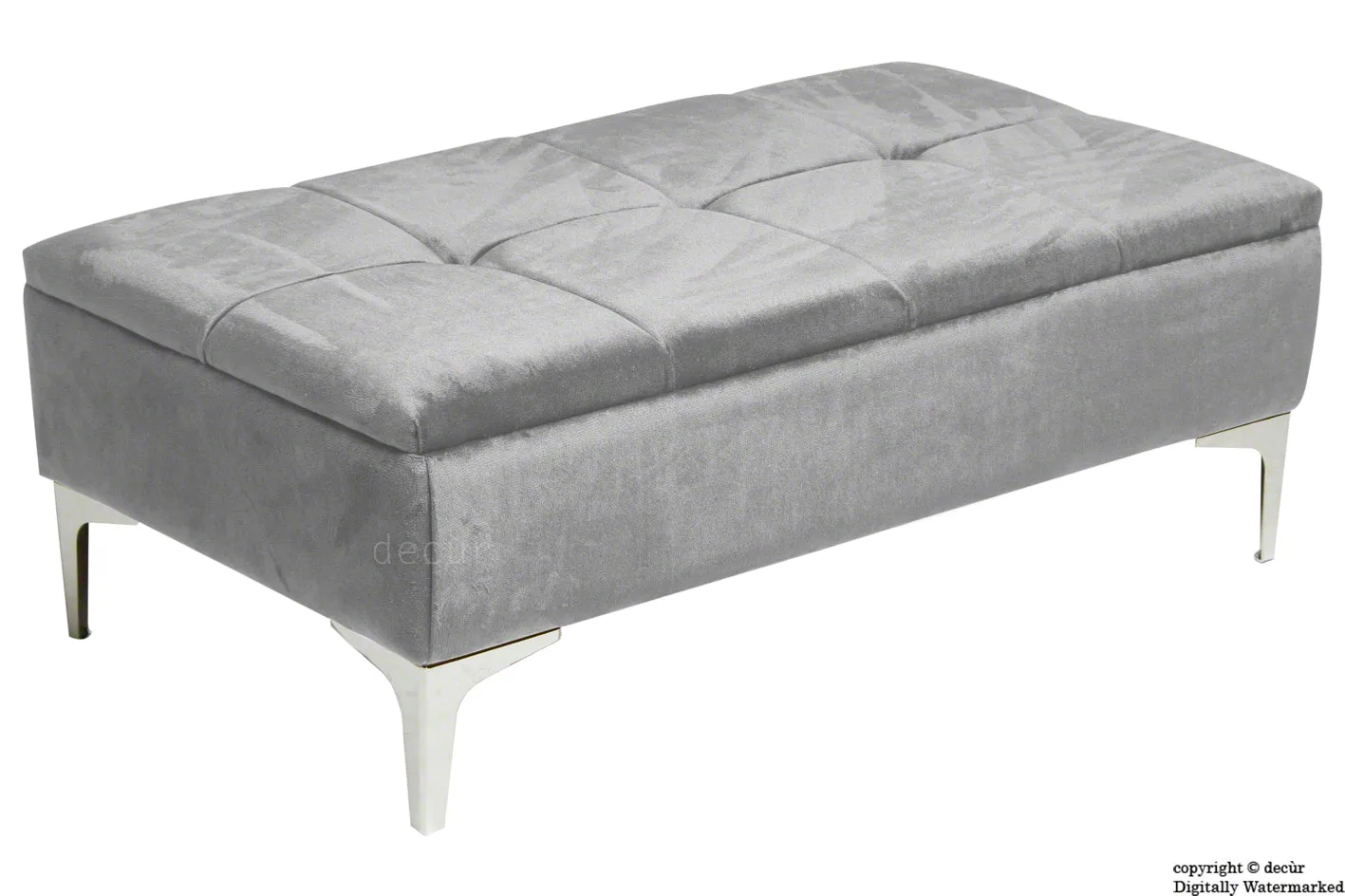 Mila Modern Buttoned Footstool - All Fabrics & Colours