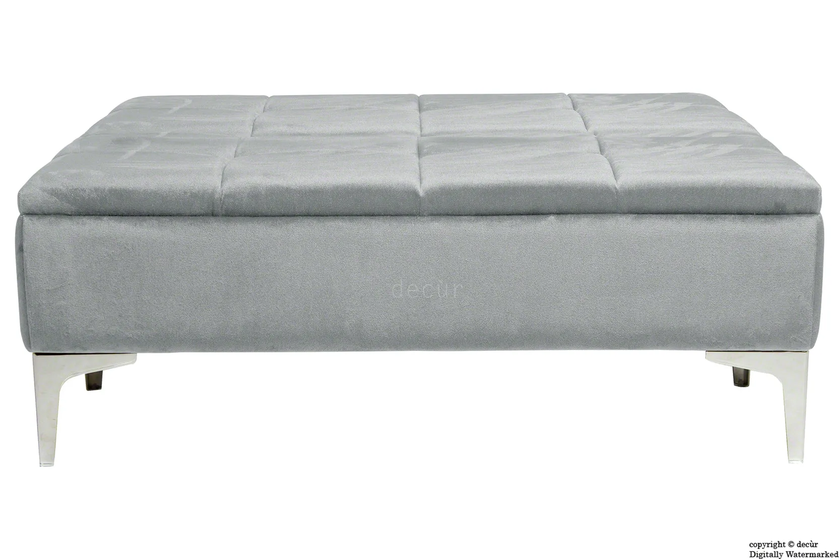 Mila Modern Buttoned Footstool Large - All Fabrics & Colours