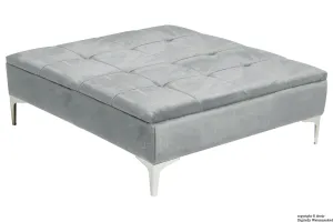 Mila Modern Buttoned Footstool Large - All Fabrics & Colours