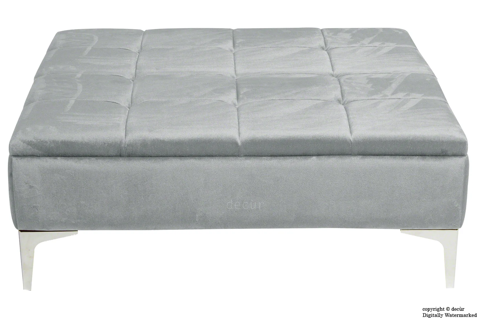 Mila Modern Buttoned Footstool Large - All Fabrics & Colours