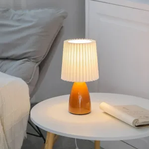 Milkshake LED Ceramic Table Lamp - Pleats Design