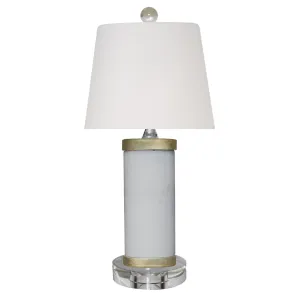 Mini Solid White Jade Table Lamp