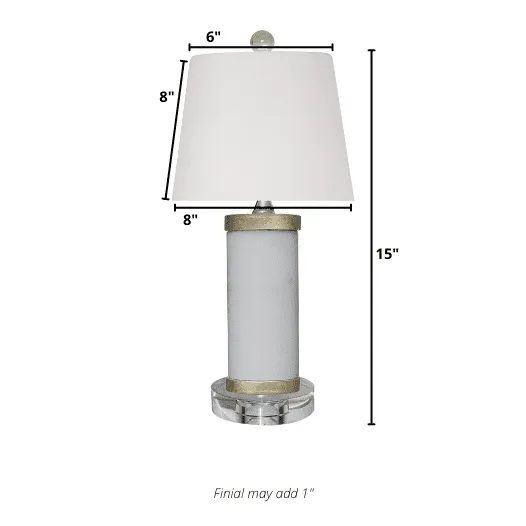 Mini Solid White Jade Table Lamp