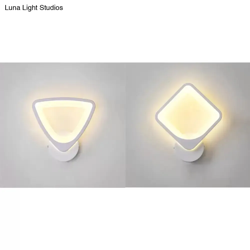 Modern LED Wall Light White Acrylic Sconce for Living Room and Staircase