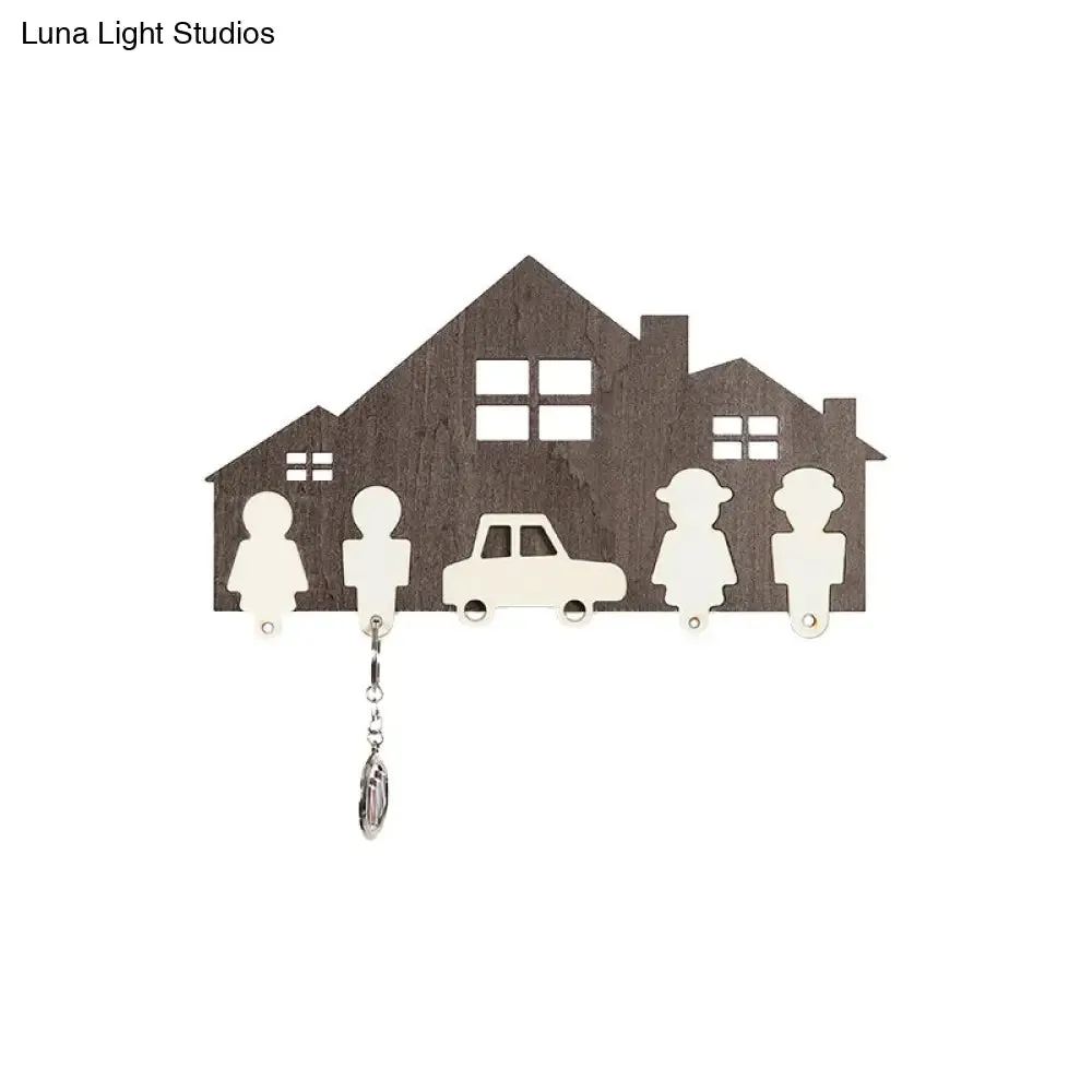 Modern LED Wooden Wall Light for Kid's Bedroom & Foyer – Stylish Sconce Lamp