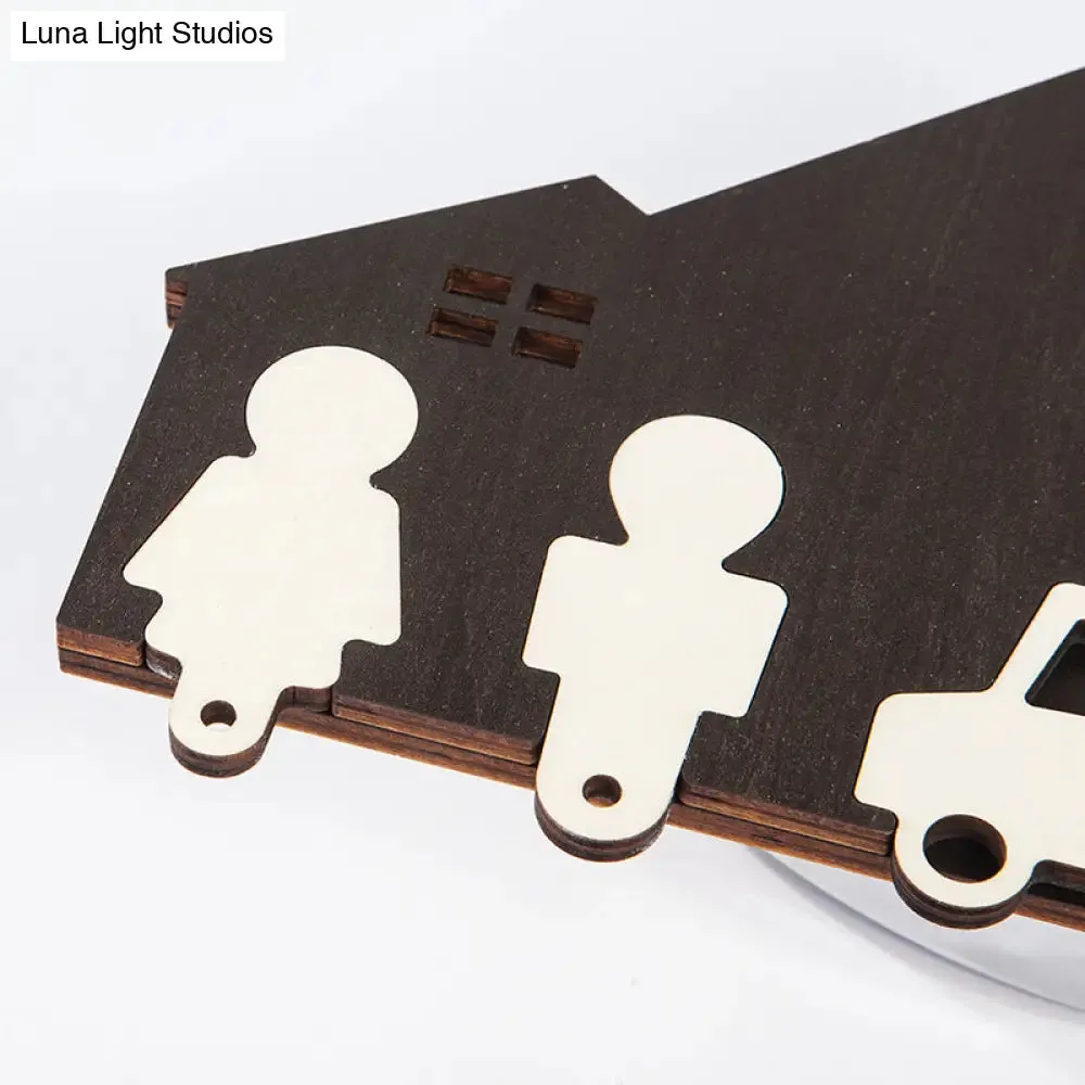 Modern LED Wooden Wall Light for Kid's Bedroom & Foyer – Stylish Sconce Lamp