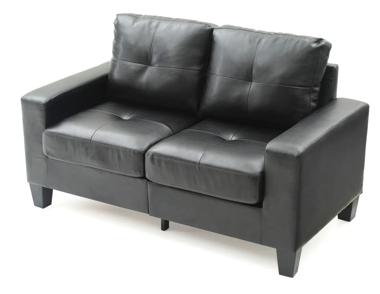Modular Beauty Black Pu Loveseat