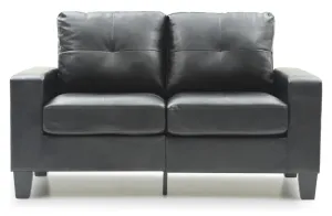 Modular Beauty Black Pu Loveseat