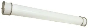 Monument Decor Vanity Lighting Strip Satin Nickel Finish 48 Inch  Uses (2) 32-Watt Fluorescent T8 Base Lamps