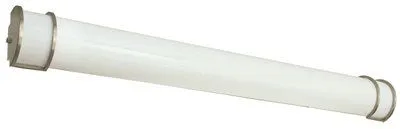 Monument Decor Vanity Lighting Strip Satin Nickel Finish 48 Inch  Uses (2) 32-Watt Fluorescent T8 Base Lamps